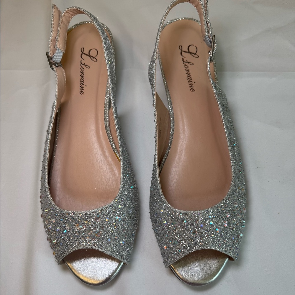 L Lorraine Bonnie Silver Dress Shoes